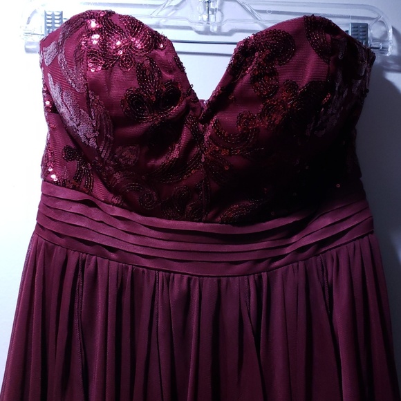 Fairy Red Dress Sweetheart Neck - Picture 2 of 7